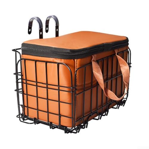 Cesta delantera o trasera para patinete eléctrico, diseño práctico para guardar comestibles y más (bolsa interior negra)