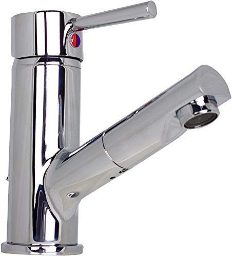 HGMBAD Waschtischarmatur II mit herausziehbarem Auslauf, Haarbrause, Handbrause, Kopfbrause, Kopf waschen Cover