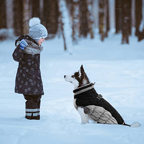 Image of Lelepet Dog Coat Warm Dog Winter Coat Waterproof Dogs Jacket with Harness