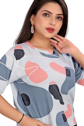 Image of Regolith Designer Sarees Women's Spandex Solid Half Sleeve Regular Fit T-Shirt