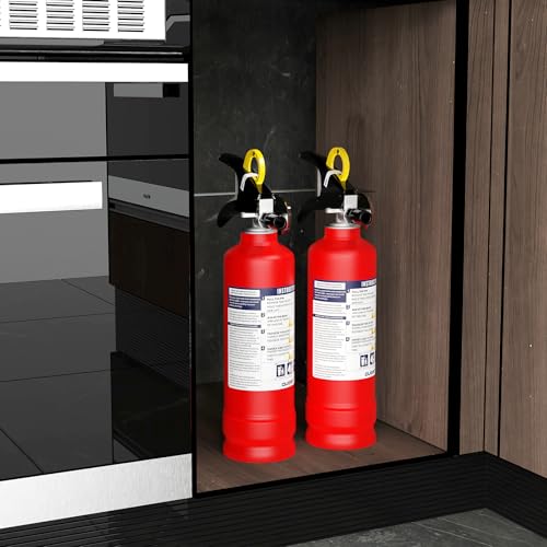 Ougist ABC Dry Powder Fire Extinguisher, 2.5 lb – 1-A:10-B:C Rated, Fire Extinguisher for Home, Kitchen, Office & Vehicle, Fire Extinguisher with Easy-Grip Handle & Quick Release, Model FF1KG, 1 Pack