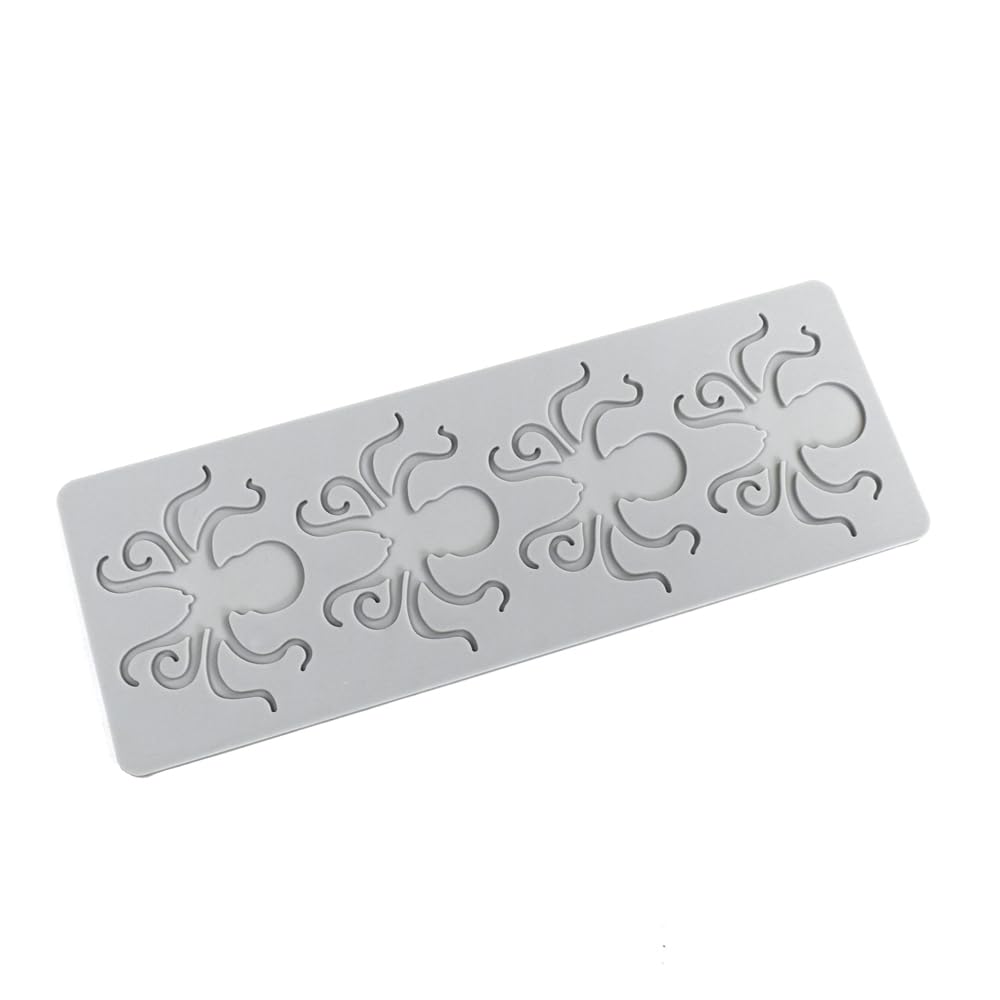 Molde de silicona de pulpo, alfombra de encaje de decoración de pastel de molde de azúcar para pastel Fondant que decora moldes para hornear