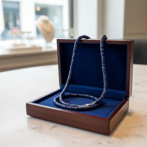 Collier lapis-lazuli de 43 cm en pierres naturelles taillées