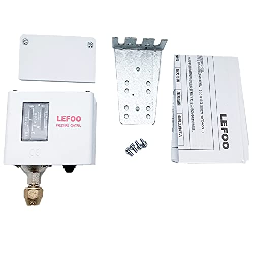 Lefoo Lf5506 Adjustable Oil Single Hvac Pressure Control/Steam Boiler Pressure Switch/Refrigeration/Air Water Pump Compressor Pressure Switch -7Psi~87Psi #TOP2