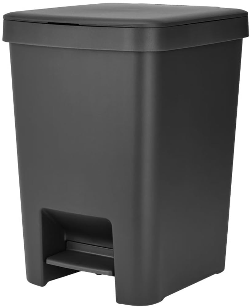 Brabantia StepUp - Cubo de basura con pedal, capacidad de 25 litros, gris oscuro