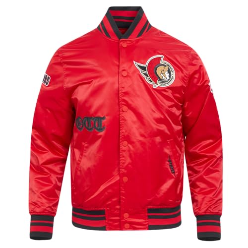 Image of Pro Standard Mens NHL Old English Satin Jacket
