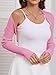 VIAURBE Summer Cardigans for Women Long Sleeve Cropped Bolero Shrugs Sweaters Fashion 2025 Clothes Pink XL