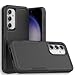 for Samsung Galaxy S23 FE Case: Dual Layer Protective Heavy Duty Cell Phone Cover Shockproof Rugged with Screen Protector - Military Protection Bumper Tough - Samsung Galaxy S23 FE 5G 2023, Black