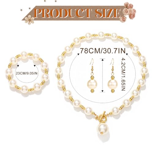 EVILD Pearl Necklace Gold Chunky Jewelry Sets for Women3
