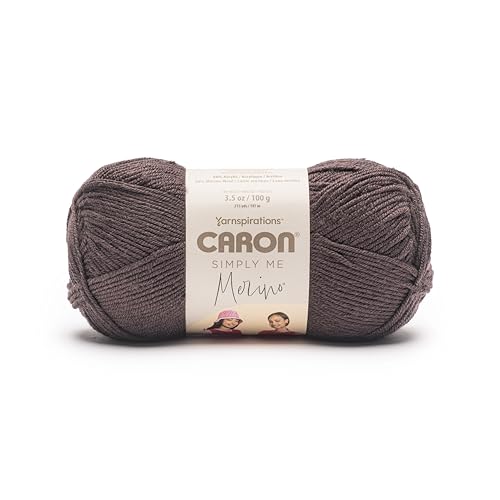 Image of Caron Simply Me Merino Soft Yarn for Crocheting, Cocoa Bean Heather, 3-Pack