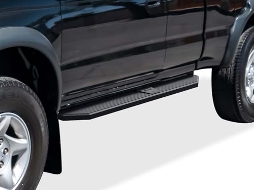 Estribos estilo running boards de acero inoxidable negro para Toyota Tacoma 1995-2004 miniatura 1