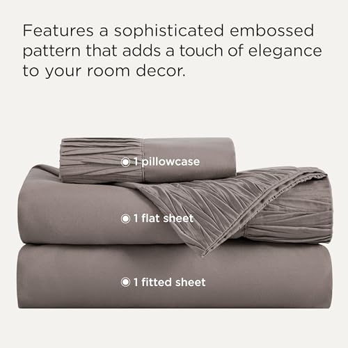 Image of Bedsure Twin XL Sheets Dorm Bedding - 3 Pieces Soft Extra Long Twin Sheets, Breathable & Cooling Bed Sheets Set, Oeko Tex, Easy Care Microfiber for Women, Men, Taupe Gray