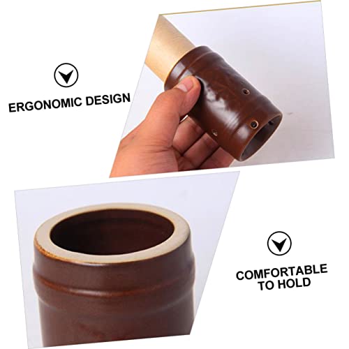 Quemador de conos de moxa de cerámica para alivio del dolor muscular – Tanque portátil pequeño de moxibustión con funciones ajustables y relajación miniatura 3