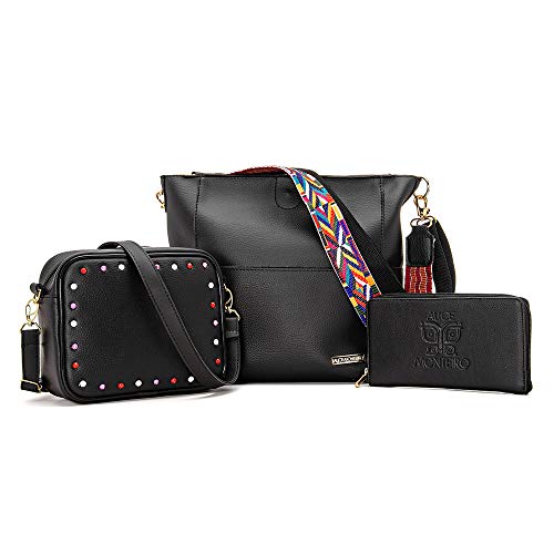 Kit 2 bolsas + Carteira Style Black Alice monteiro