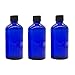 Produktbild 3PCS 100ML 3.4OZ leere nachfüllbare blaue Glasflasche mit schwarzem feinkörnigem Schraubdeckel und Innenstecker Chemische Chemie Laborglas Gefäß Fläschchen für ätherisches Öl Parfüm