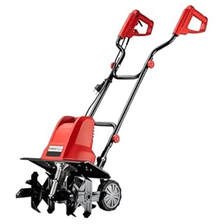 Wiltec Motobineuse électrique 1500 W – Vitesse à Vide 400 TR/Min – Profondeur de Travail 220 mm – Motoculteur pour Binage Sarclage Ensemencement – Fraiseuse de Jardin Jardinage
