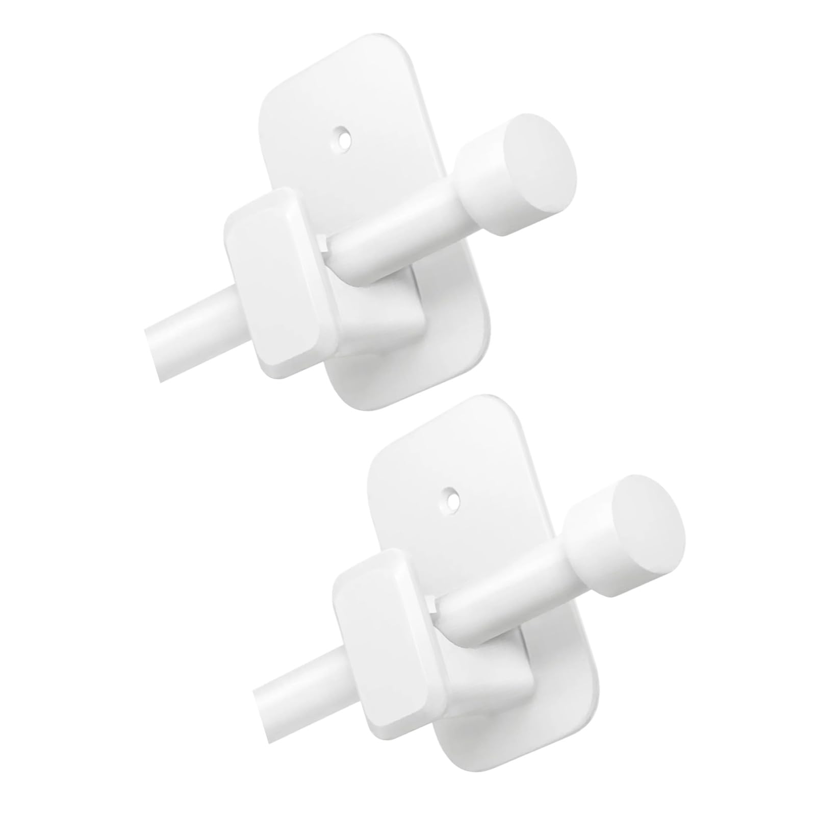 Hdoytxxm White 2 Pack Without Drilling Window Hook Curtain Rod Hangers Brackets For Renters And Homeowner Adhesive Curtain Rod Holder
