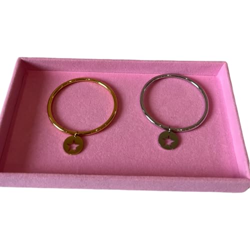 bracelet jonc rigide personnalisable acier inoxydable - pendentif étoile-or doré ou argent -cadeau anniversaire-bracelet femme personnalisé- breloque...