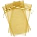30 Designer Organza Fabric Gift Bags and Gift Pouches Party Gift Bags Gold 6.75" x 12"