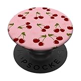 Cute Cherry Hearts & Pink Bow Coquette Pop Grip