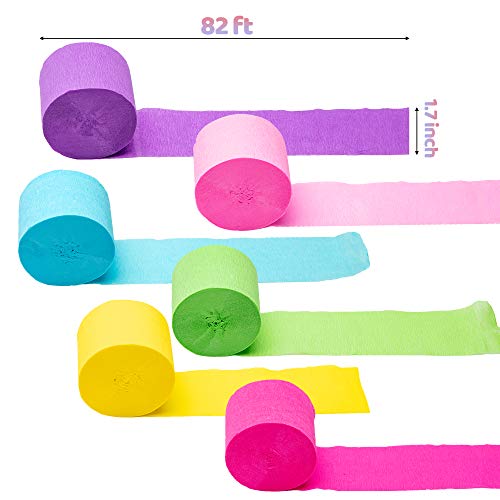 12 rolos de papel crepe para Páscoa, 300 m, serpentinas de papel crepe, rosa, azul, amarelo, verde,