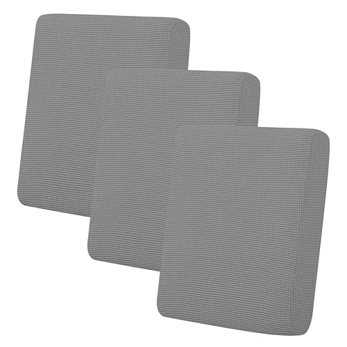 Image of Easy-Going Stretch 3 Pieces Couch Cushion Cover for Sofa Seat
