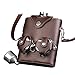 WYKDL 18 oz liqueur Flasques en acier inoxydable en cuir brun haut de gamme Heavy Duty Flasque Set-Comprend Entonnoir et boîte-cadeau camping en plein air Whisky Flasque Portable Vodka Jug Pocket Flas