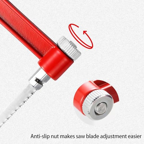 Petite Scie à Métaux, Scie à Métaux Junior, Mini Scie à Métaux, Mini Hand Saw, Scie à Métaux Portable, Petite Scie à Main, Avec 10 Lames de Scie Interchangeables, pour Couper Plastique, Bois – Image 5
