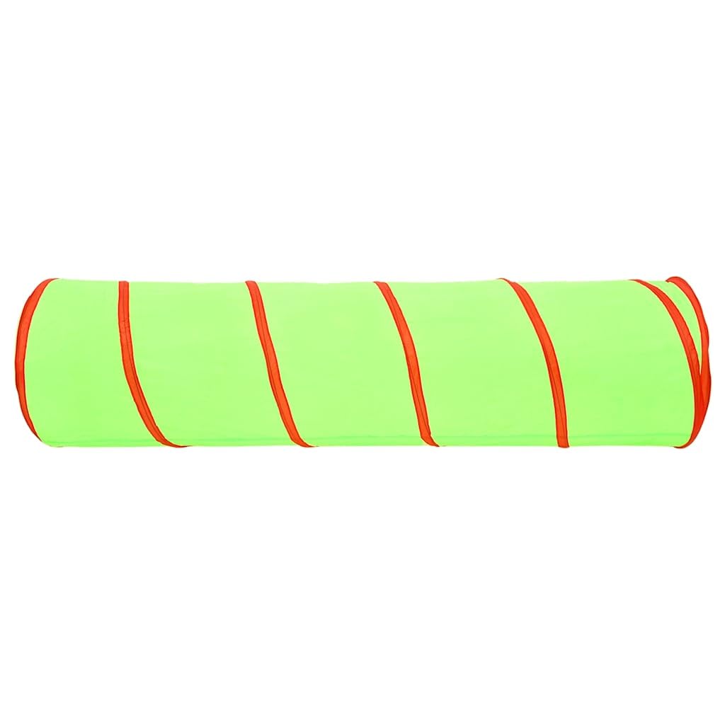 Spieltunnel 175 cm Grün Mit 250 Bällen Polyester | Wasserabweisend, Leicht zu Reinigen, Verbindbar Mit Spielzelten, Inklusive Tragetasche