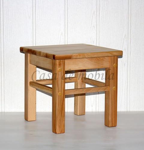 CASA Hocker Kinderhocker Anton 32x32x32cm Kernbuche massiv Natur geölt
