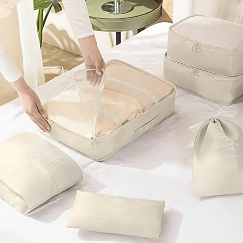 KPX 8 Set Packing Cubes for Travel, Luggage Packing Organizers Accessories Large Toiletries Bag for Clothes Shoes Cosmetics - Image 7