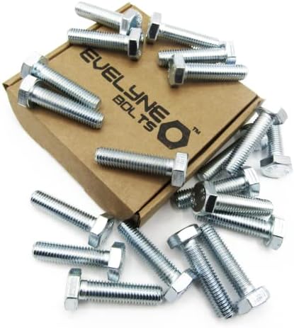 M10 Bolts (10mm x 40mm) Hex Bolt, Fully Threaded Setscrew, Steel (Pack of 20)