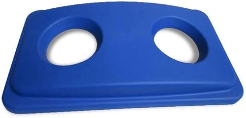 Restaurantware Solo tapa RW Clean 1 tapa de lata de reciclaje, se adapta a bote de basura de 23 galones, dos aberturas de botellalata, tapa de