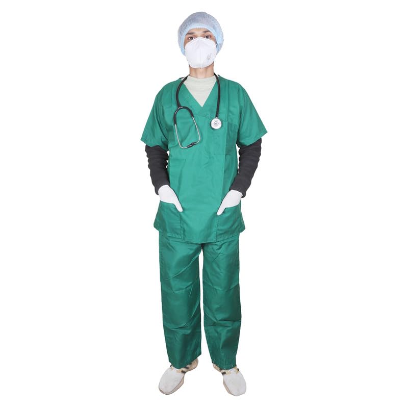 Mowell Scrub Suit V-Neck Unisex Poly viscose Fabric Uniform for Medical Scrubs for Surgeons, Doctors, Nurses Hospitals (Poly Viscose Fabric, XL) (B09CCNR5H6) Amazon Price History, Amazon Price Tracker