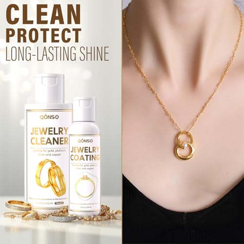 Jewelry Cleaner & Protective Shield Coating Kit Solution, Rust Preventive Coating - Friendly for Silver, Gold, Stone Jewelry & All Precious Metals | Restores Shine & Provides Long-Lasting Sealant Protection, Prevents Allergies - Thumbnail 5