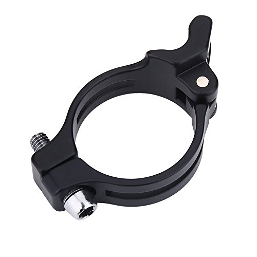 Abrazadera de Cambio de Bicicleta Etiqueta de Cuadro de Bicicleta de Carretera Anillo de Abrazadera de Cambio Delantero Adaptador de Soldadura para Bicicleta(31.8mm)