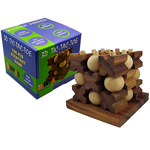 Tic-Tac-Toe 3D Strategy Wooden Game miniatura 1