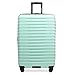 U.S. Traveler Boren Polycarbonate Hardside Rugged Travel Suitcase Luggage with 8 Spinner Wheels, Aluminum Handle, Mint, 3-Piece Set, USB Port in Carry-On