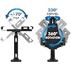 Mount-It! Universal Tablet POS Kiosk Stand with Cable Lock & Wall Mount Bracket, Adjustable Clamp for 7.911 Tablets (Fits 5.37.8 W x 7.810.6 L), Compatible with iPad, Galaxy Tab & Surface Go