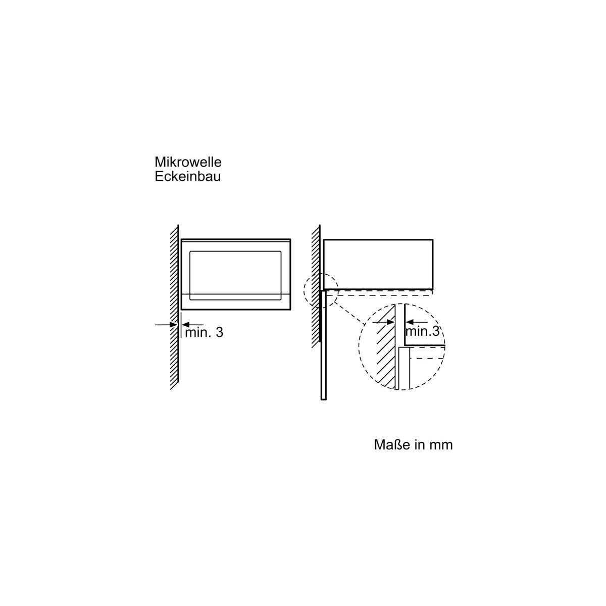 Siemens BF525LMS0 Mikrowelle Einbau 59.4 cm Edelstahl Elektronikuhr