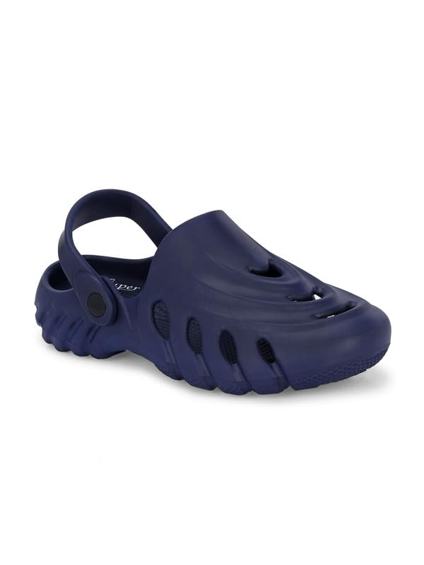 luper Navy Men Sandals Self Design Clogs-picture-30