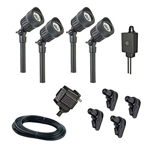 Sterno Home Gl33010Bk Paradise Low Voltage Micro Spot Light Kit, 4-Pack, Black, 4 Piece #TOP2