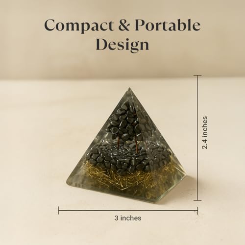 Image of Astrotalk Pyrite Money Magnet Pyramid | Pyrite Stone Infused Vastu Pyramid for Wealth & Abundance | Vastu Items for Home & Office | Attracts Prosperity, Success & Positive Energy