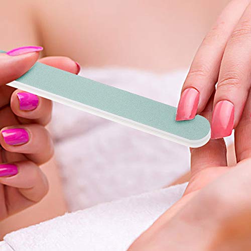 Andoer Kit de removedor de esmalte de gel com almofadas de algodão de limpeza 10 unidades de pregos