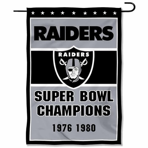 Drapeau de Jardin Oakland Raiders Cadeau Idéal pour Supporter NFL Double Face