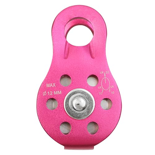 Sarini Eficiencia con micropolea Carro Lateral Fijo Bloque de polea de Cuerda única para Escalada,Levantamiento de Rescate,Enganche