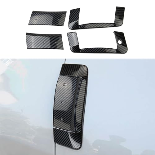 Fewshaw Carbon Fiber Style Exterior Side Door Handles Cover Trim Accessories for Nissan 350Z