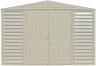 Duramax WoodBridge5 10' x 5' Plastic Garden Shed with Foundation Kit - Ivory