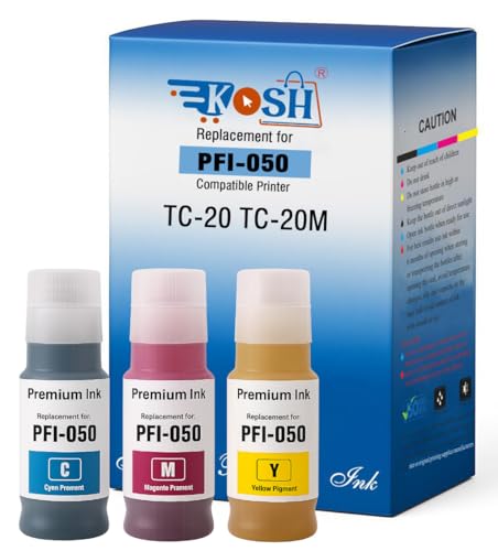Image of KOSH PFI-050 Refill Ink Compatible for imagePROGRAF TC-20 / TC-20M Ink Tank Printers