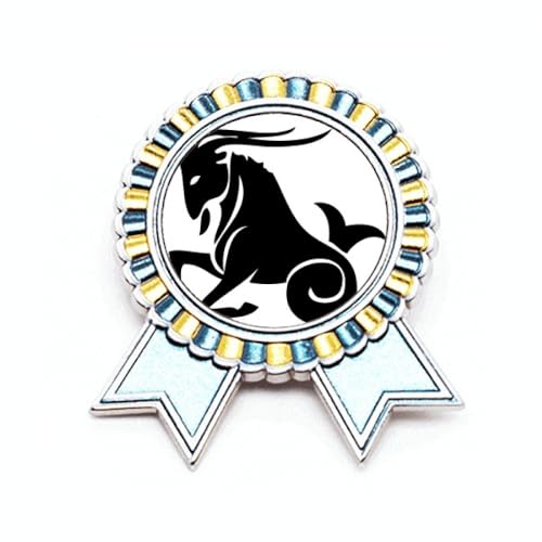 Broche constellation Capricorne de taille M, bijou de veste en métal